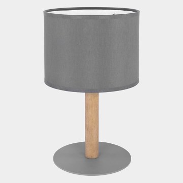 Lámpara de mesa DEVA 1xE27/15W/230V gris/madera