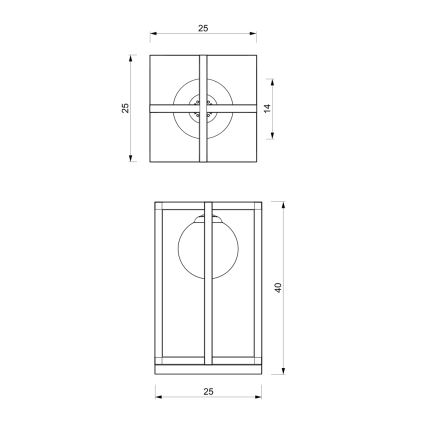 Lámpara de mesa DIEGO 1xE14/40W/230V negro