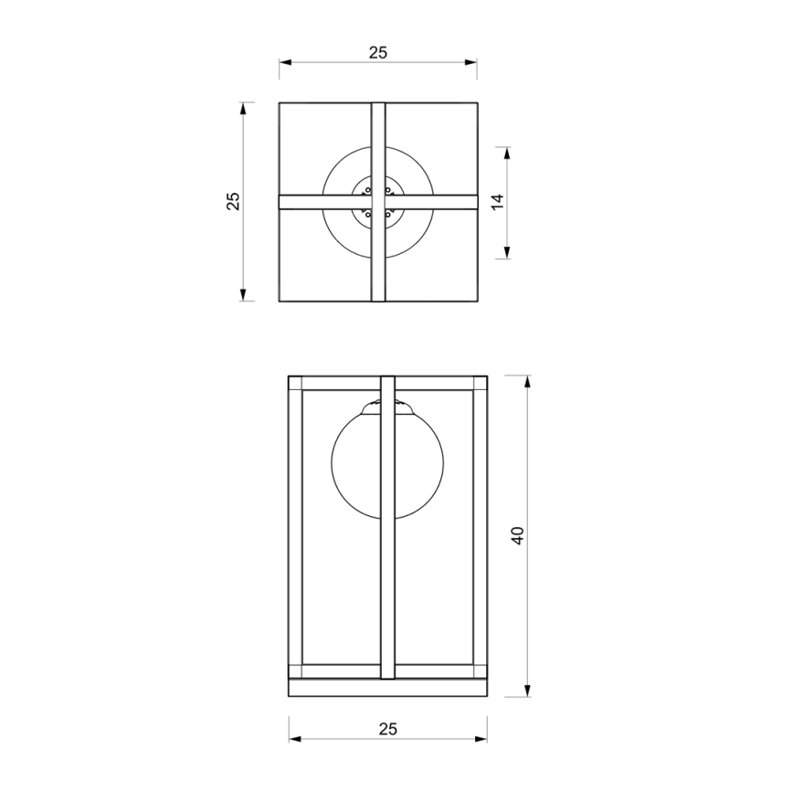 Lámpara de mesa DIEGO 1xE14/40W/230V negro