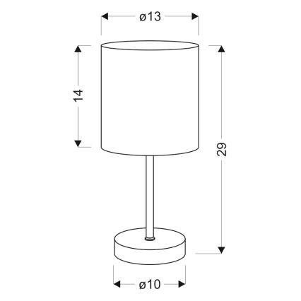 Lámpara de mesa EMILY 1xE14/40W/230V beige/cromo brillante