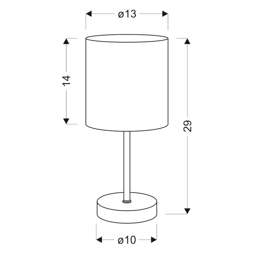 Lámpara de mesa EMILY 1xE14/40W/230V beige/cromo brillante