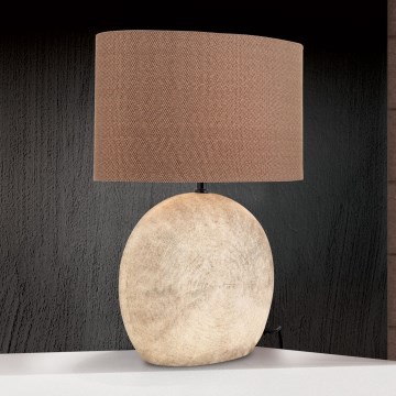 Lámpara de mesa ETHNO 1xE27/60W/230V cerámica marrón/beige