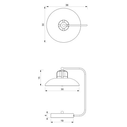 Lámpara de mesa FELIX 1xE27/60W/230V blanco
