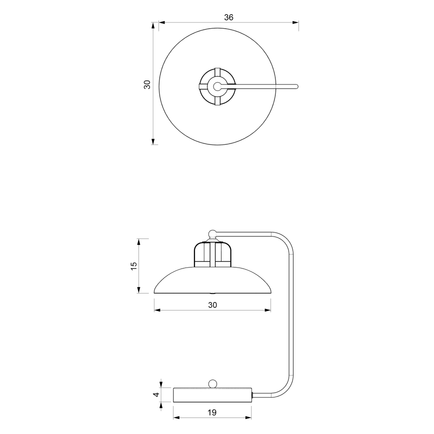 Lámpara de mesa FELIX 1xE27/60W/230V blanco