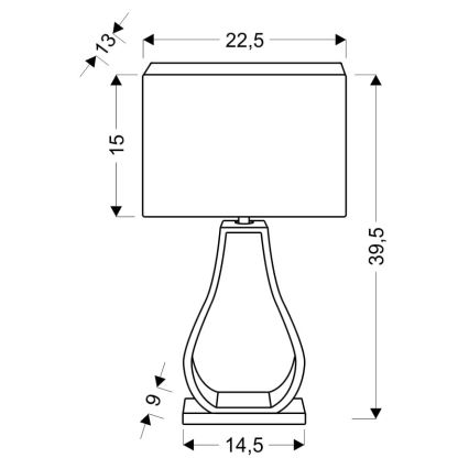 Lámpara de mesa FEMO 1xE14/40W/230V gris/marrón