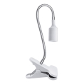 Lámpara de mesa flexible con clip CLIP 1xE27/30W/230V blanco