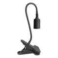 Lámpara de mesa flexible con clip CLIP 1xE27/30W/230V negro