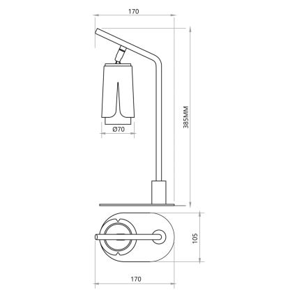 Lámpara de mesa FLOR 1xGU10/8W/230V blanco