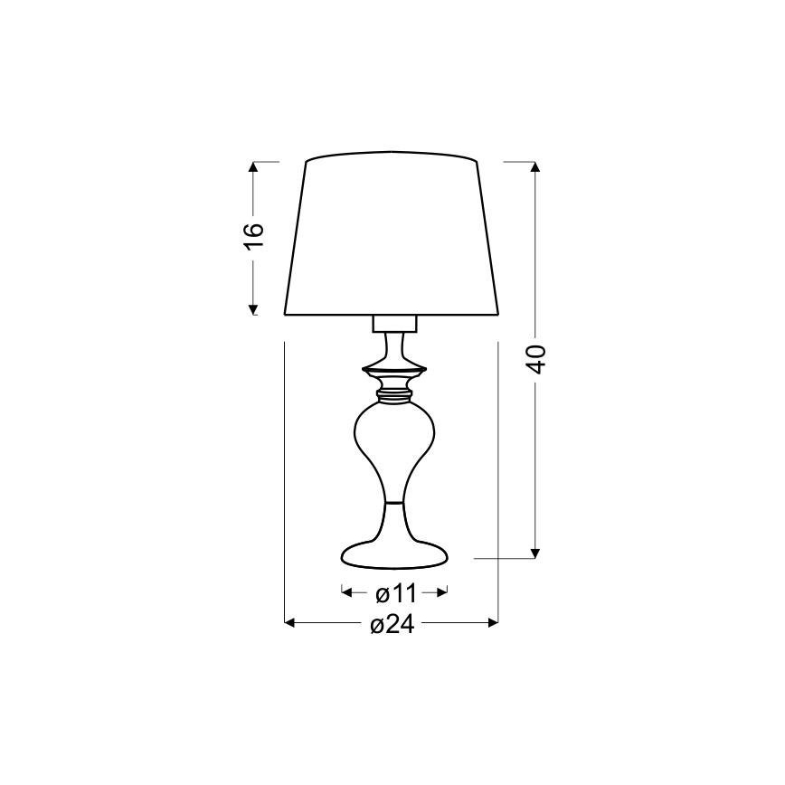 Lámpara de mesa GILLENIA 1xE27/60W/230V