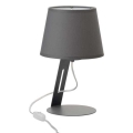 Lámpara de mesa GRACIA 1xE27/60W/230V gris