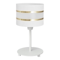 Lámpara de mesa HELEN 1xE27/15W/230V blanco/dorado