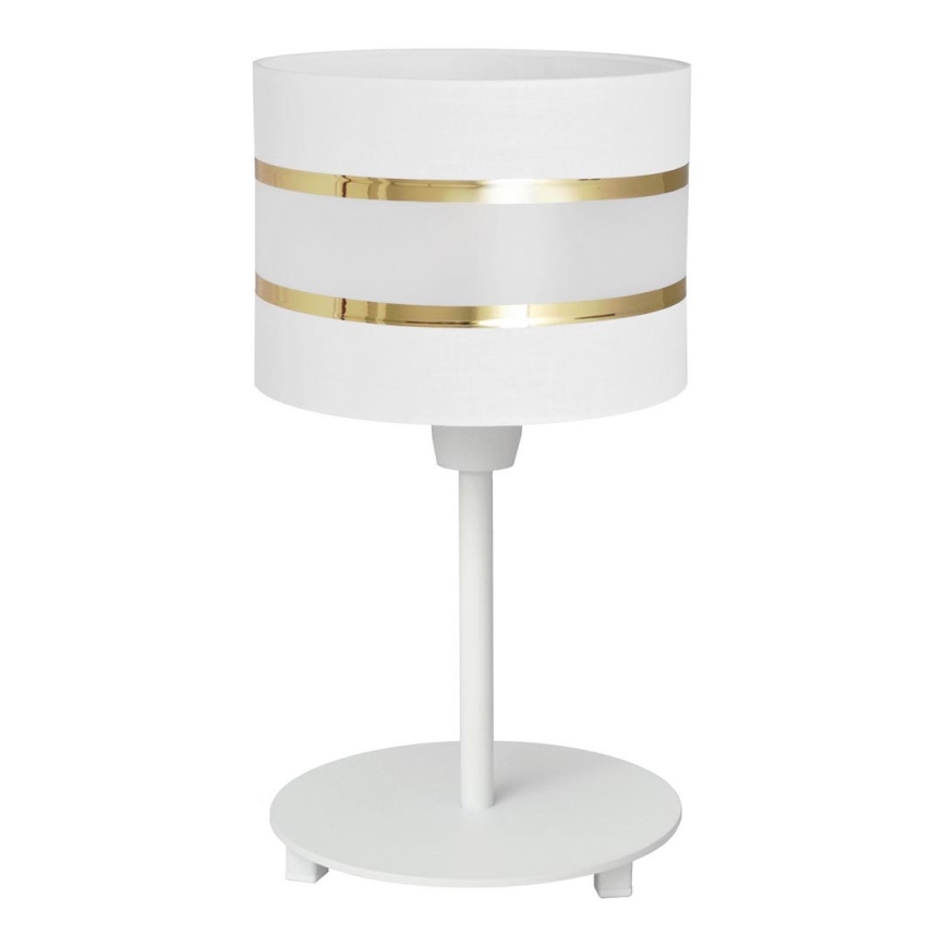 Lámpara de mesa HELEN 1xE27/15W/230V blanco/dorado