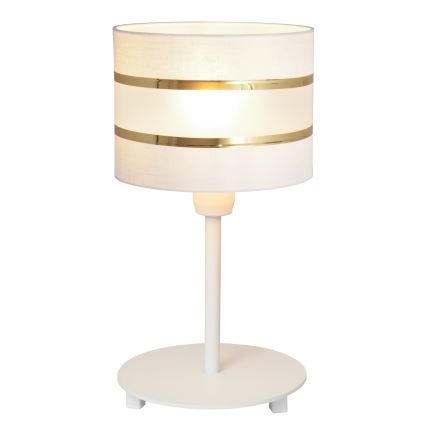 Lámpara de mesa HELEN 1xE27/15W/230V blanco/dorado