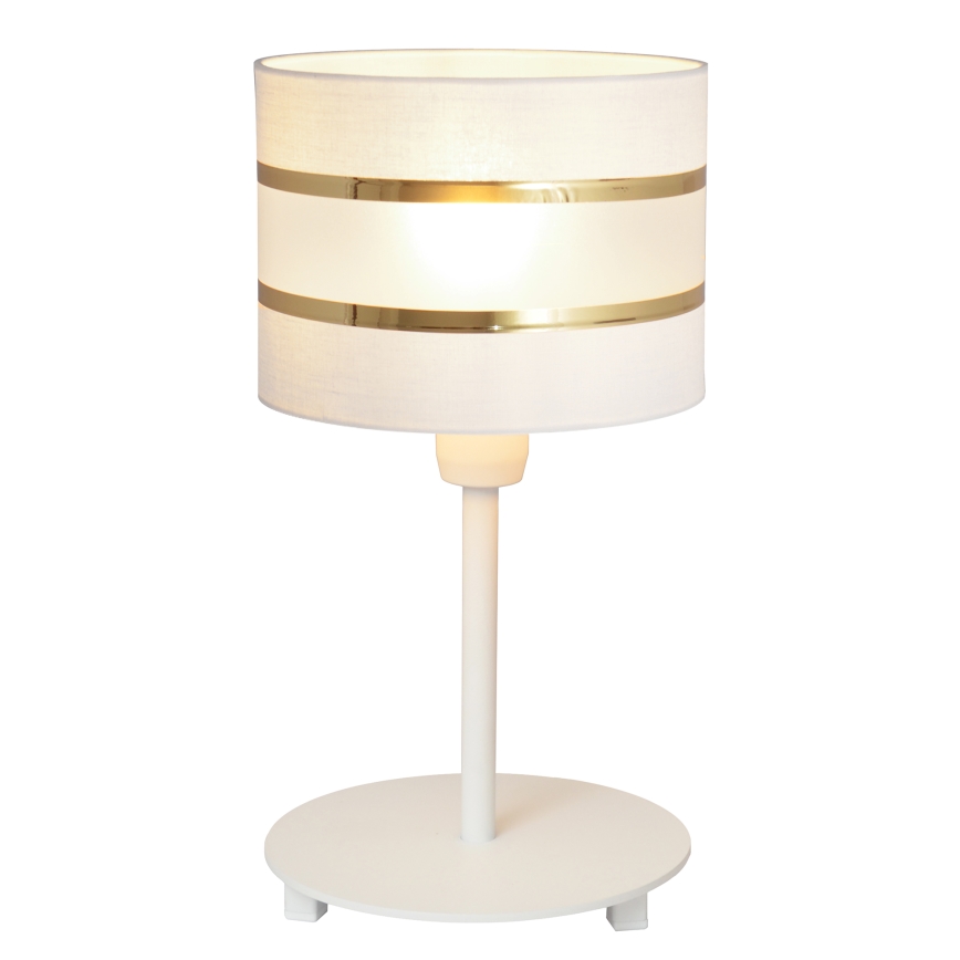 Lámpara de mesa HELEN 1xE27/15W/230V blanco/dorado