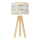 Lámpara de mesa HELEN 1xE27/15W/230V color crema/dorado/pino