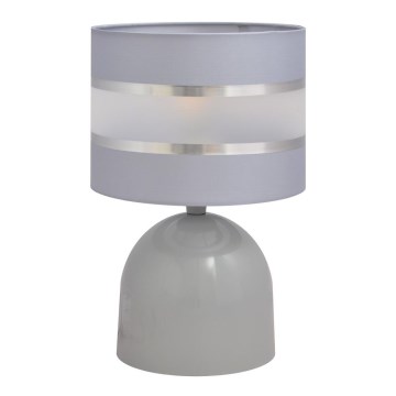 Lámpara de mesa HELEN 1xE27/15W/230V gris/plata