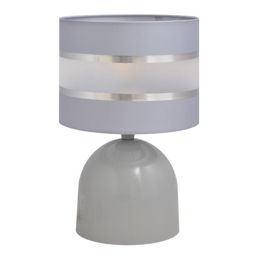 Lámpara de mesa HELEN 1xE27/15W/230V gris/plata