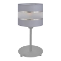 Lámpara de mesa HELEN 1xE27/15W/230V gris/plata