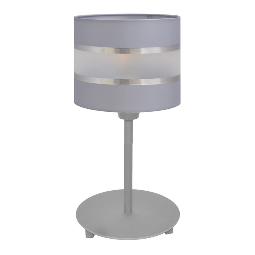 Lámpara de mesa HELEN 1xE27/15W/230V gris/plata