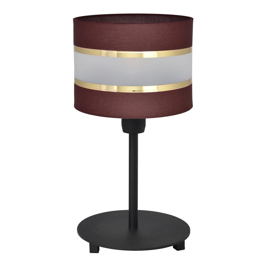 Lámpara de mesa HELEN 1xE27/15W/230V marrón/negro/dorado