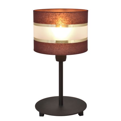 Lámpara de mesa HELEN 1xE27/15W/230V marrón/negro/dorado