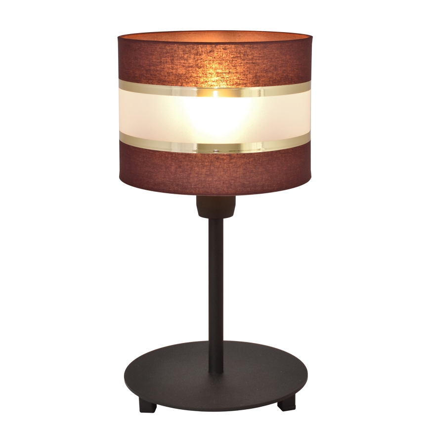 Lámpara de mesa HELEN 1xE27/15W/230V marrón/negro/dorado