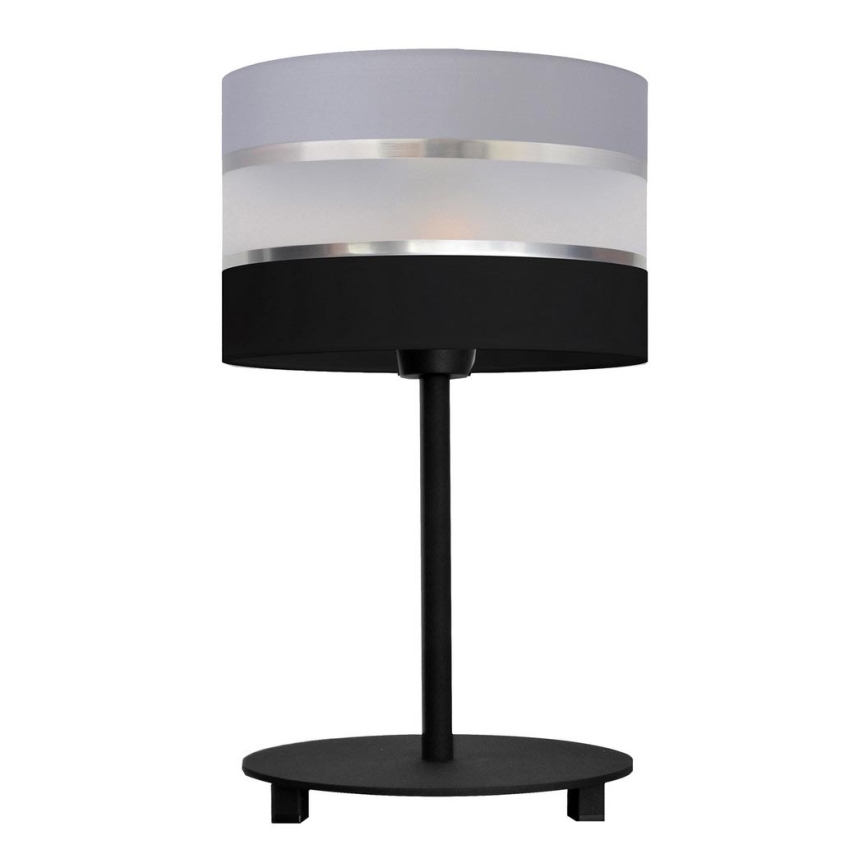 Lámpara de mesa HELEN 1xE27/15W/230V negro/gris/plata