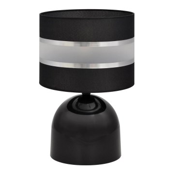 Lámpara de mesa HELEN 1xE27/15W/230V negro/plata