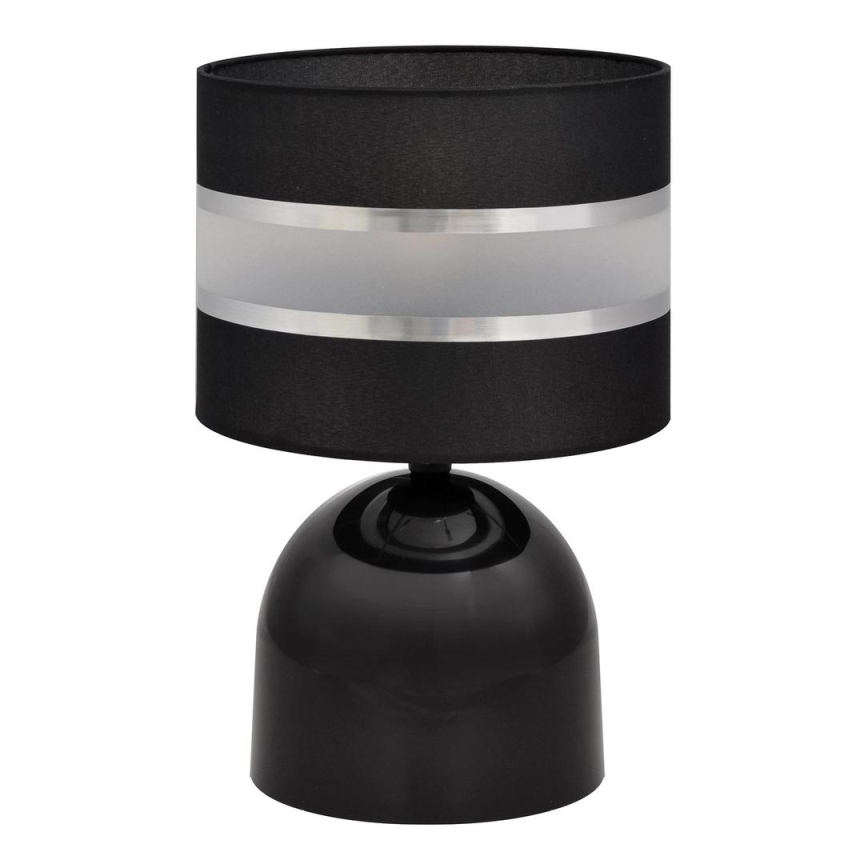 Lámpara de mesa HELEN 1xE27/15W/230V negro/plata