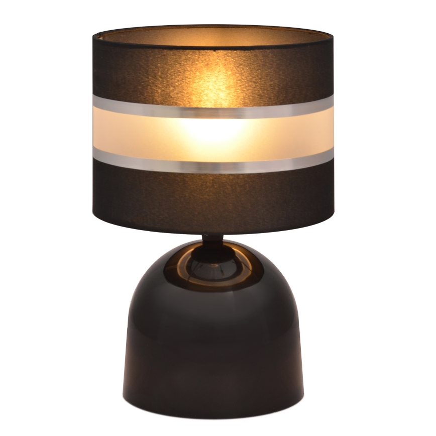 Lámpara de mesa HELEN 1xE27/15W/230V negro/plata