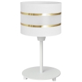 Lámpara de mesa HELEN 1xE27/60W/230V blanco/dorado