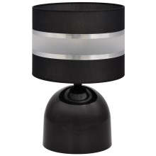 Lámpara de mesa HELEN 1xE27/60W/230V negro/plata