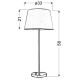 Lámpara de mesa IBIS 1xE14/40W/230V blanco/cromo mate