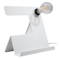 Lámpara de mesa INCLINE 1xE27/60W/230V blanco