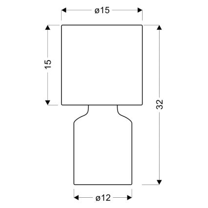 Lámpara de mesa INER 1xE14/40W/230V beige