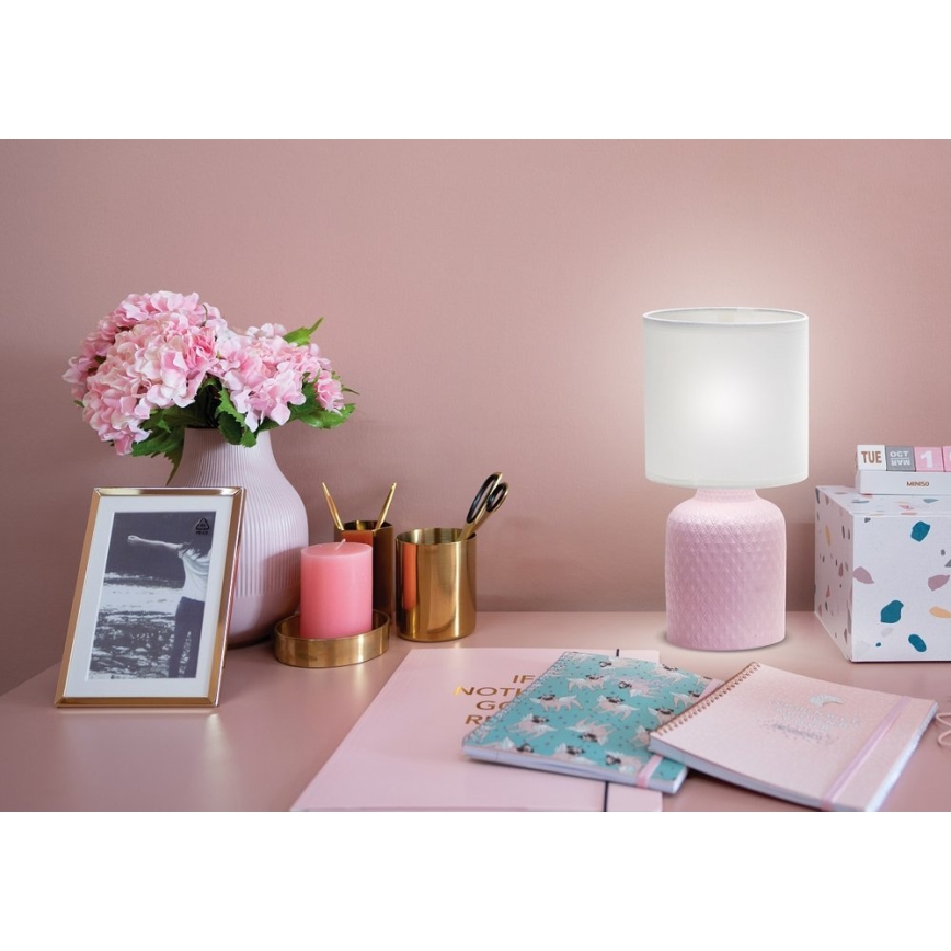Lámpara de mesa INER 1xE14/40W/230V rosa