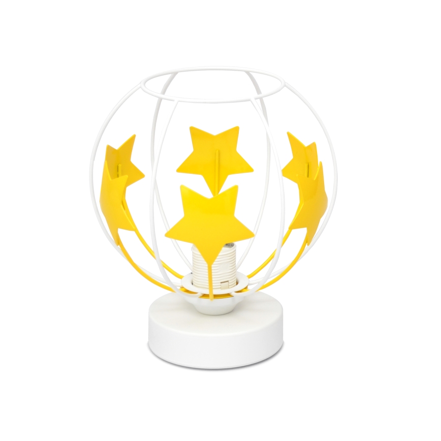 Lámpara de mesa infantil STARS 1xE27/15W/230V amarillo/blanco