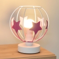 Lámpara de mesa infantil STARS 1xE27/15W/230V rosa/blanco