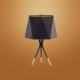 Lámpara de mesa IVO 1xE27/25W/230V negro/dorado