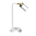 Lámpara de mesa JOKER 1xGU10/25W/230V blanco/dorado