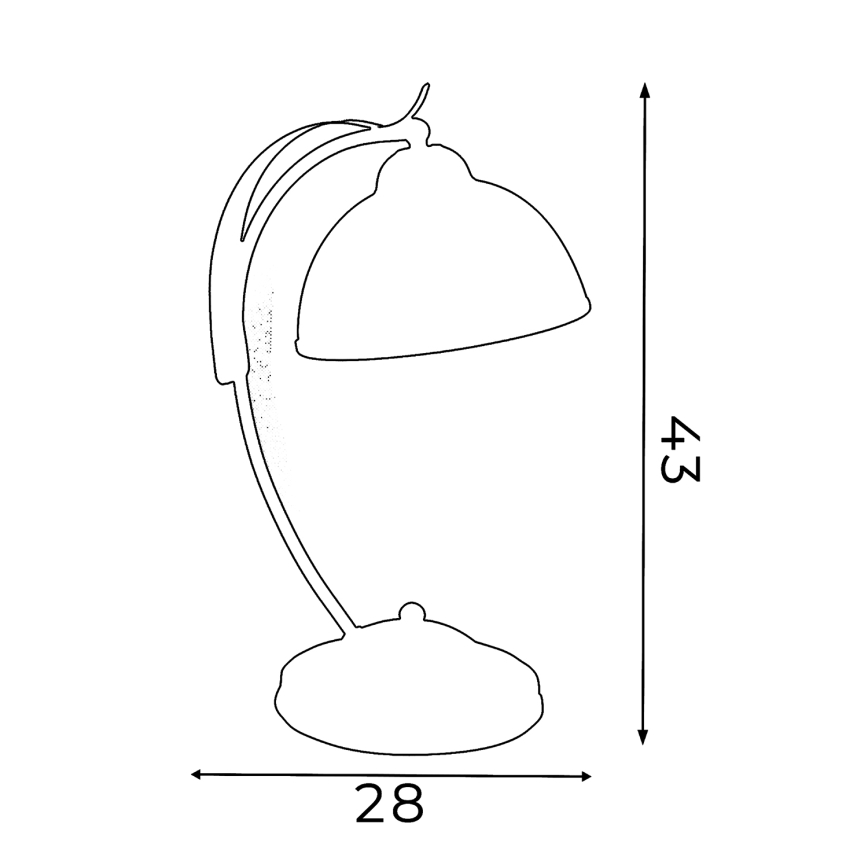 Lámpara de mesa KORFU 1xE27/60W/230V