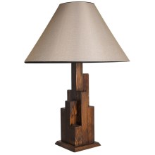 Lámpara de mesa KULE 1xE27/60W/230V beige/marrón
