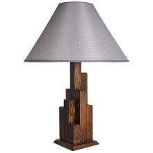 Lámpara de mesa KULE 1xE27/60W/230V gris/marrón