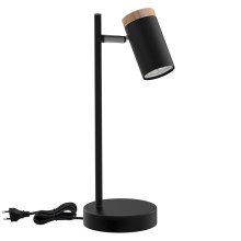 Lámpara de mesa LAGOS 1xGU10/15W/230V negro/marrón