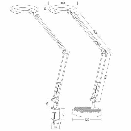 Lámpara de mesa LED BIANCA LED/8W/230V