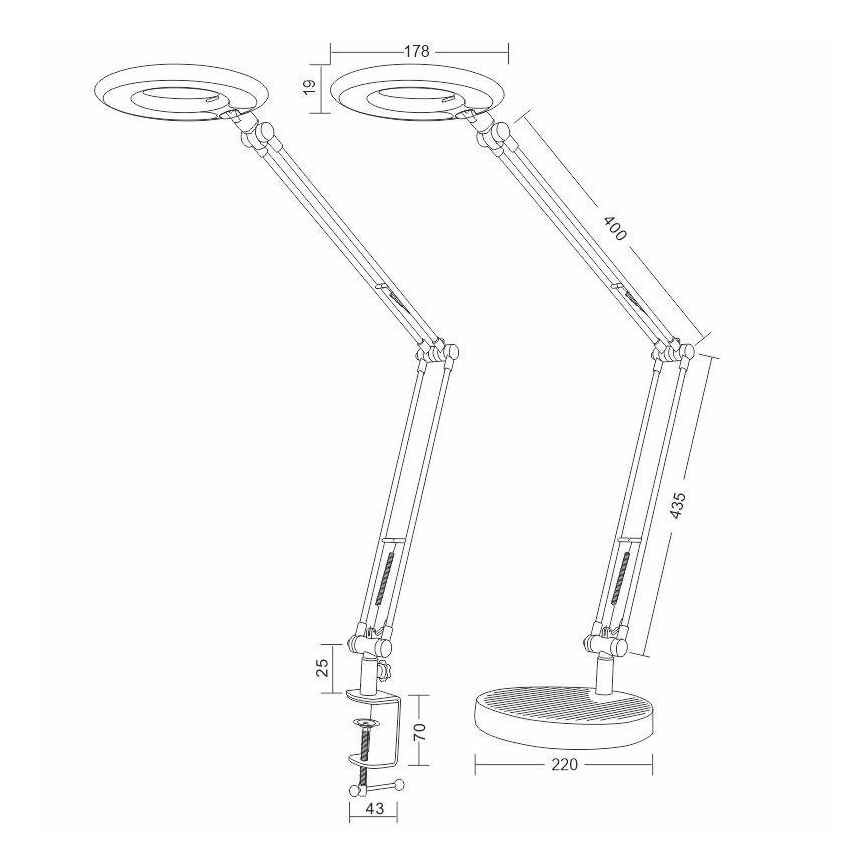 Lámpara de mesa LED BIANCA LED/8W/230V