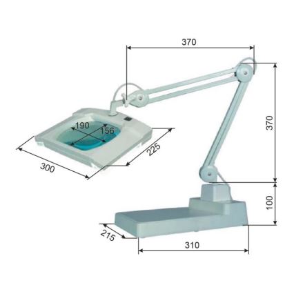 Lámpara de mesa LED con lupa LED/12W/12/230V