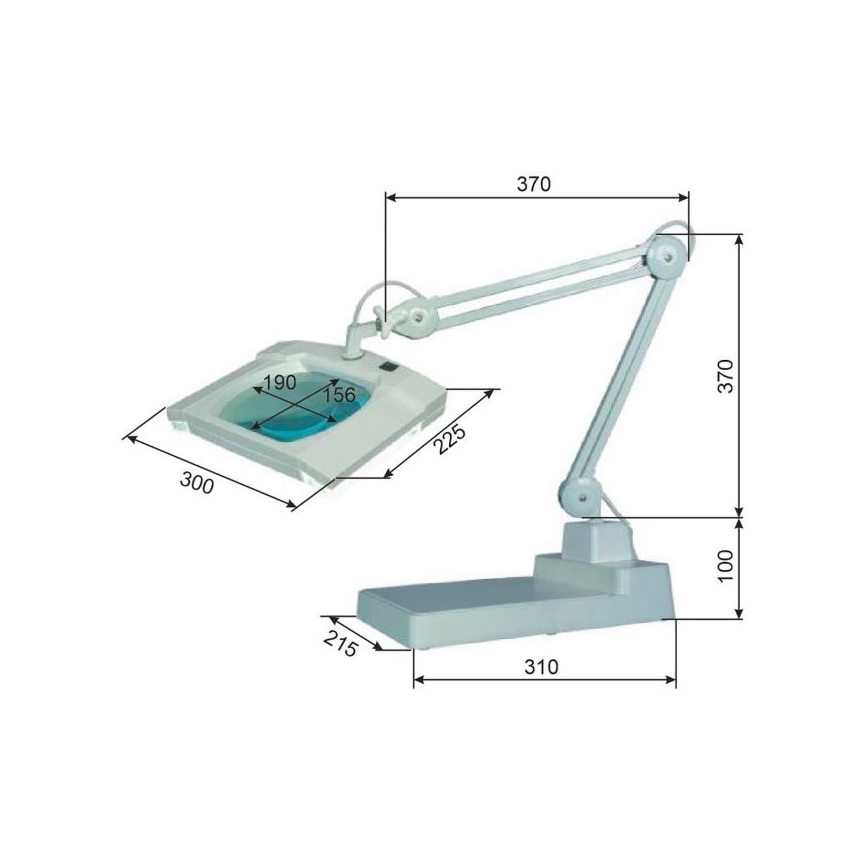 Lámpara de mesa LED con lupa LED/12W/12/230V