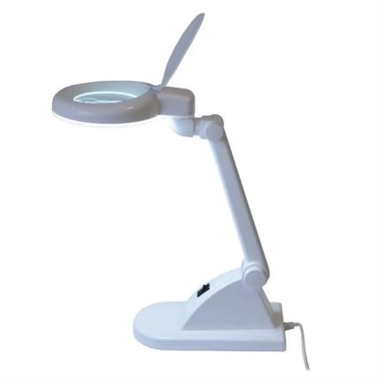 Lámpara de mesa LED con lupa LED/6W/230V blanco