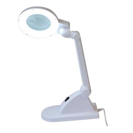 Lámpara de mesa LED con lupa LED/6W/230V blanco